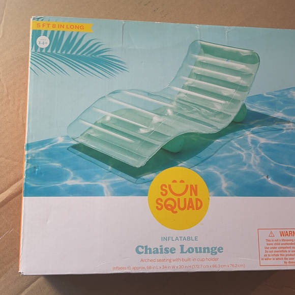 Chaise Pool Float Lounge Green - Sun Squad - Picture 5 of 6